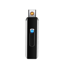 Load image into Gallery viewer, Fingerprint induction lighter charging windproof creative personality male tide network red usb electronic cigarette lighter
